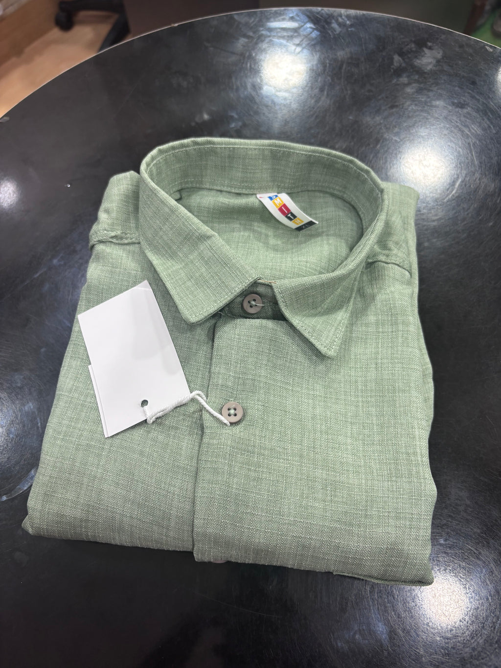 Pista Green Linen Shirt
