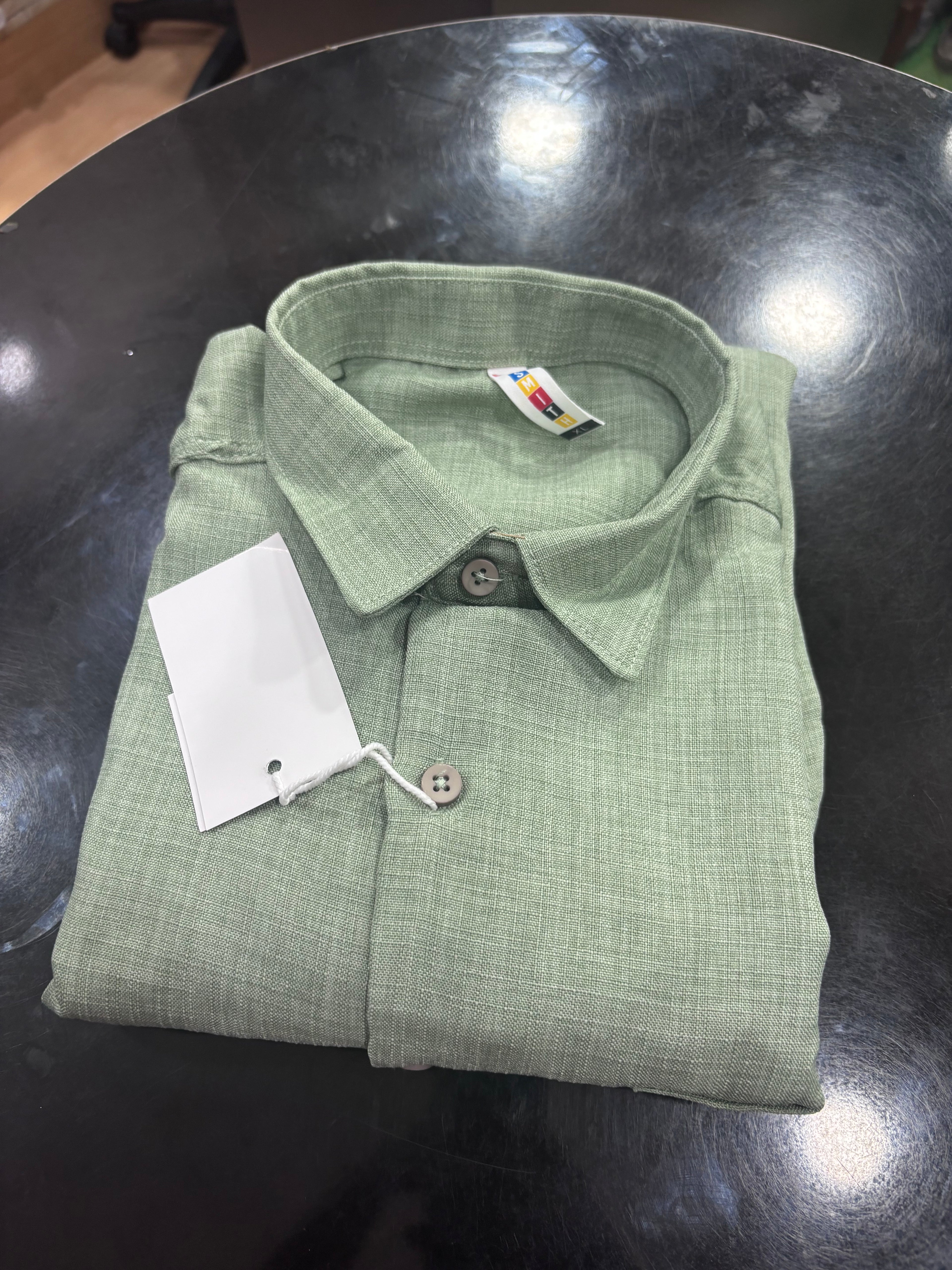 Pista Green Linen Shirt