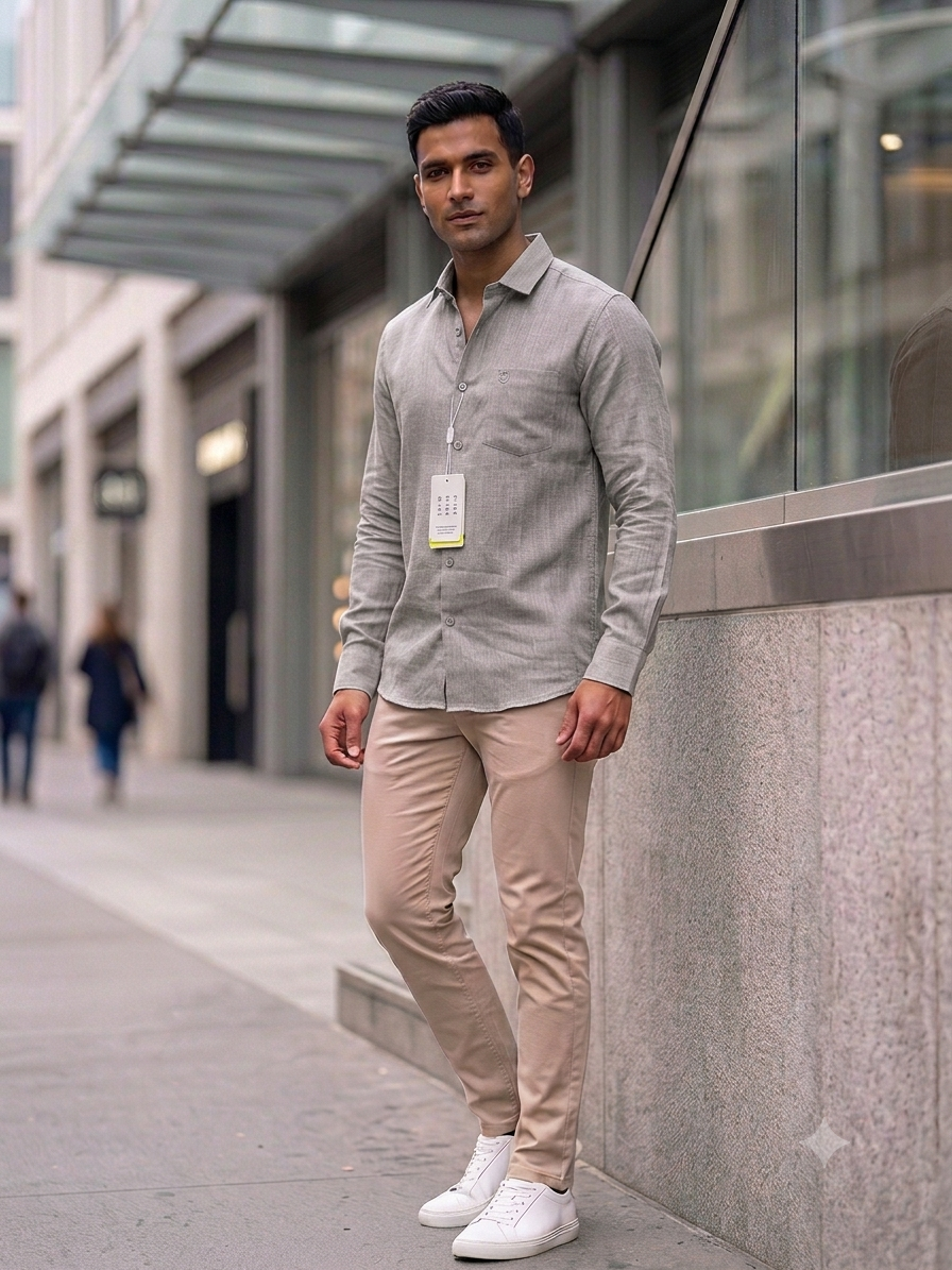 Light Grey Linen Shirt