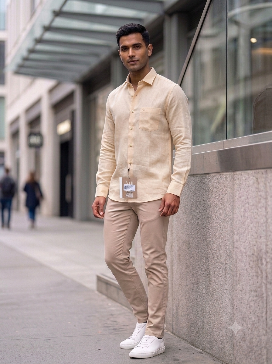 Light Brown Linen Shirt