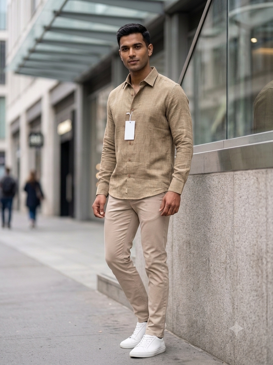 Brown Linen Shirt