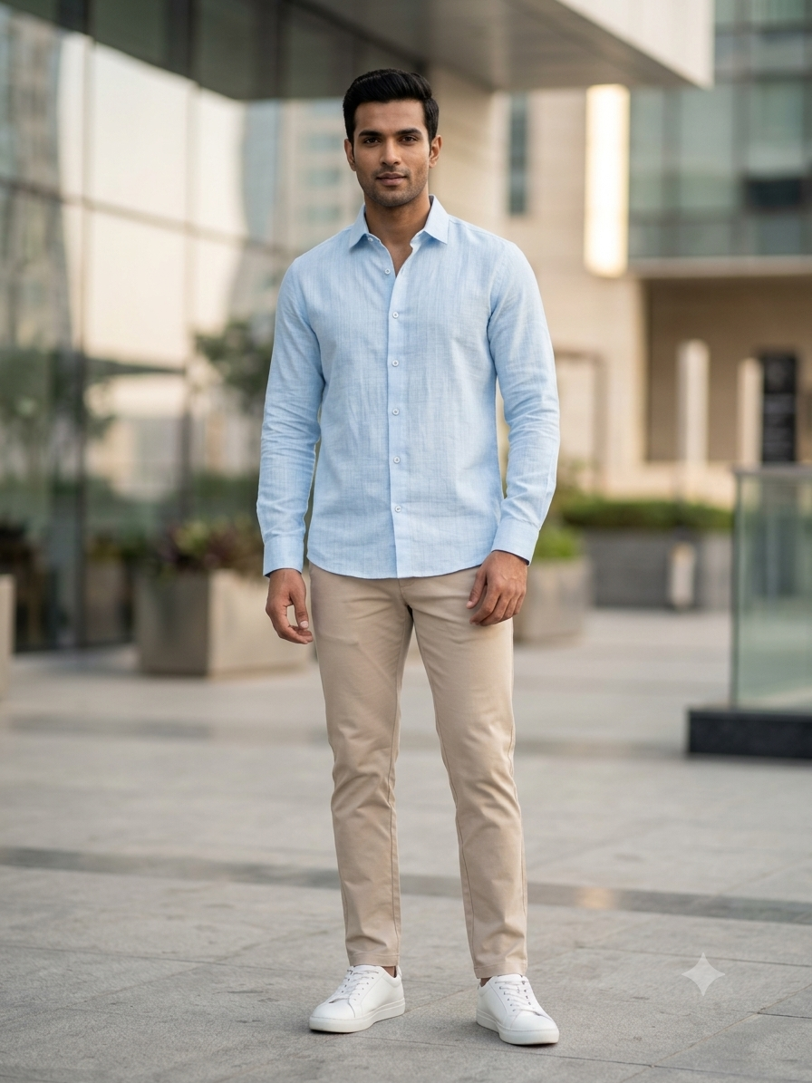 Light Blue Linen Shirt