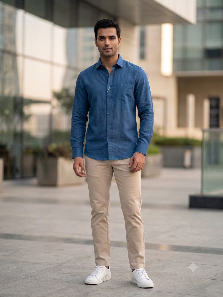 Blue Linen Shirt